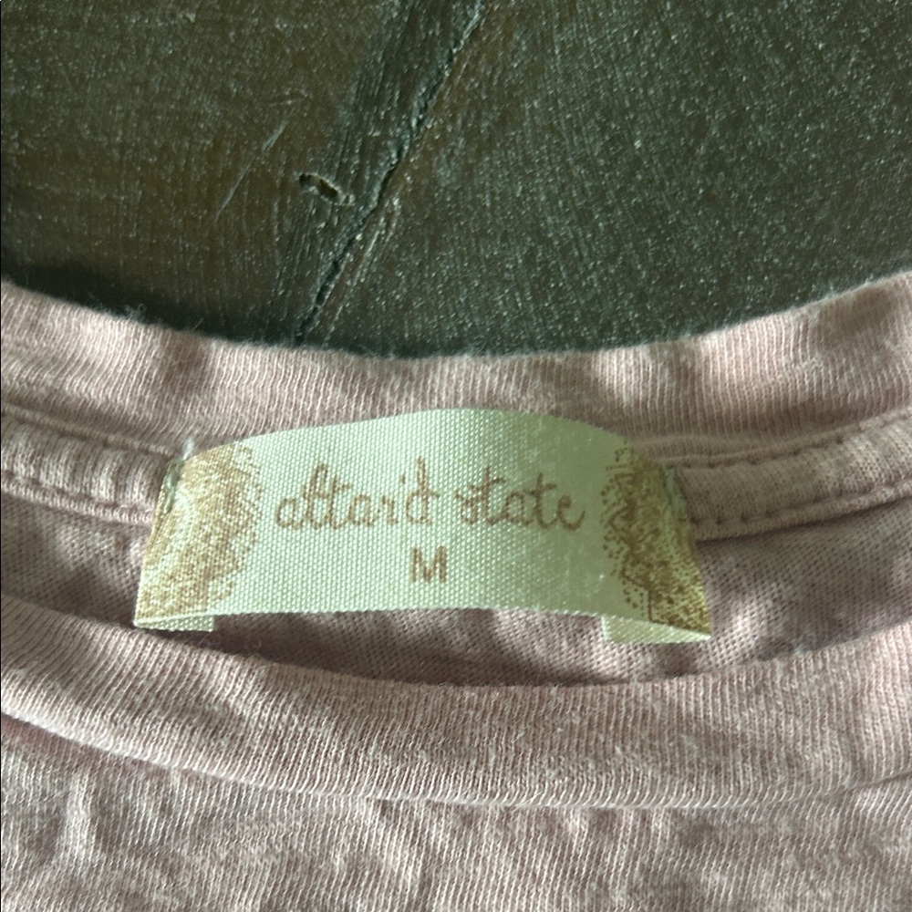 Altar'd State Light Pink Ruffle Sleeve Tee - Picture 3 of 6